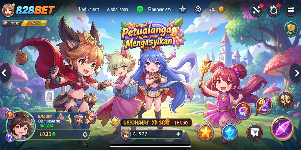 Tampilan gameplay 828BET yang menarik dan penuh warna.