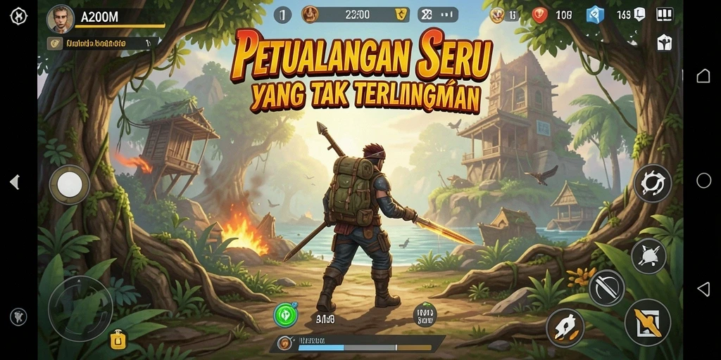 Tampilan gameplay A200M yang menarik dan menantang.