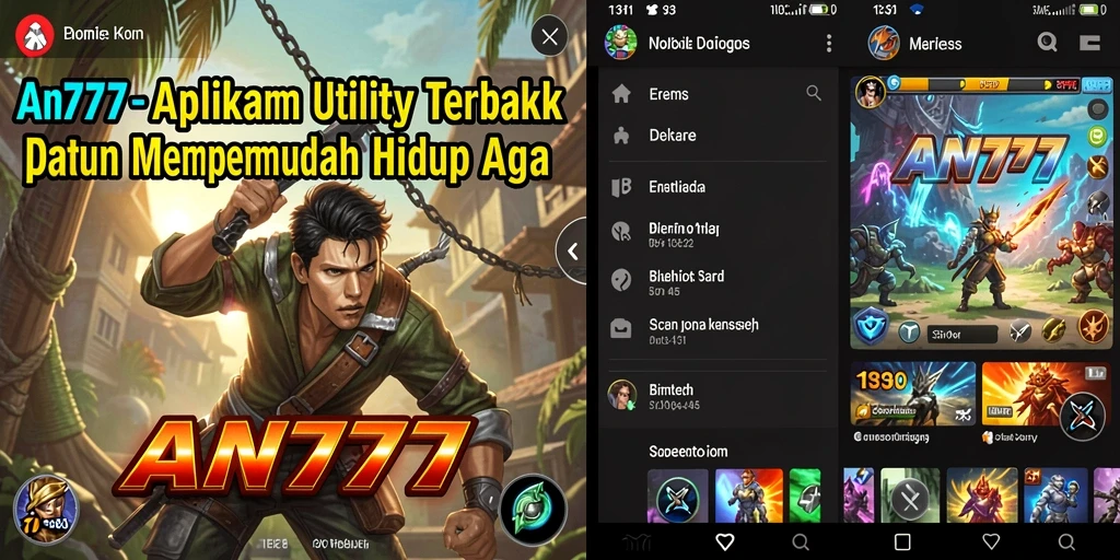 Tampilan antarmuka AN777 yang sederhana dan efektif untuk utilitas.