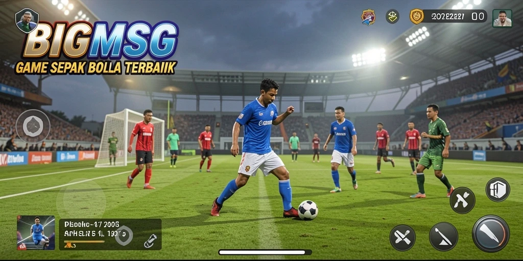 Tangkapan layar menampilkan aksi mendebarkan dalam permainan sepak bola.