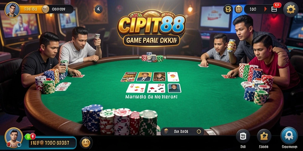 Tampilan permainan Poker yang seru dan mendebarkan di CIPIT88.