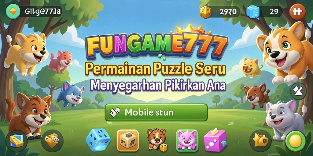 Gameplay seru dan menantang di FUNGAME777 menghadirkan berbagai puzzle.