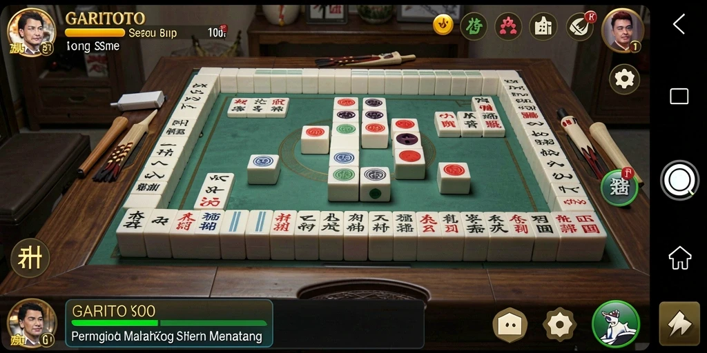Tangkapan layar gameplay GARITOTO yang menampilkan aksi seru Mahjong.