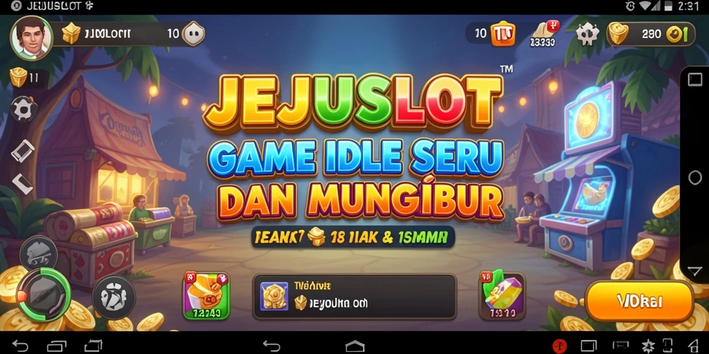Tampilan grafis menakjubkan dari JEJUSLOT saat gameplay Idle.