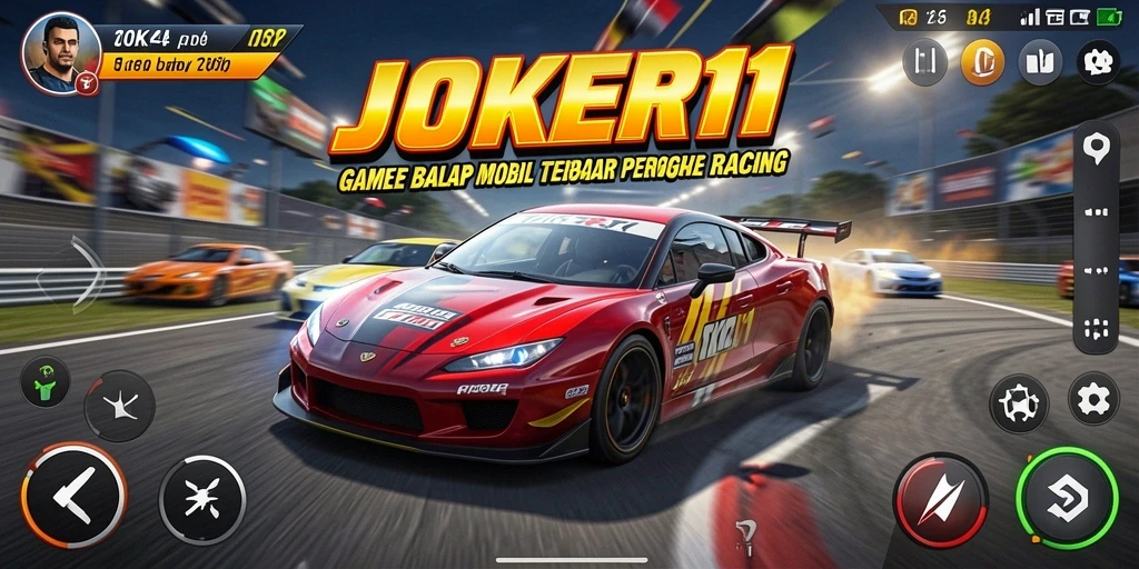 Gameplay mendebarkan dengan aksi balap mobil di trek yang menantang.