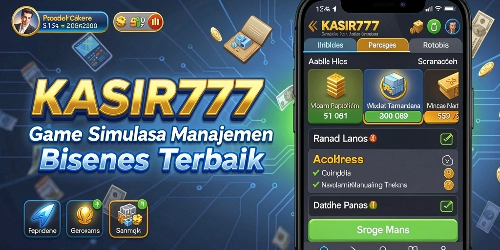 Screenshot gameplay KASIR777 menampilkan manajemen toko yang dinamis.