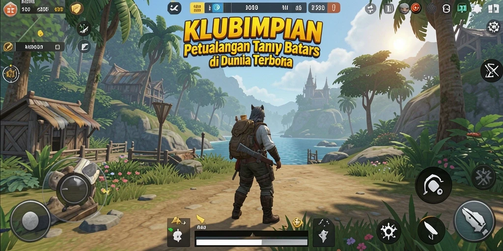 Tampilan dinamis gameplay KLUBIMPIAN di dunia terbuka yang memukau.