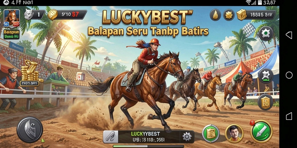 Tampilan gameplay Racing yang menarik di LUCKYBEST.