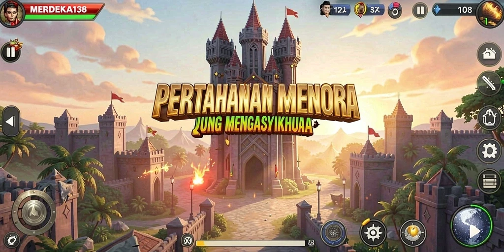 Tampilan gameplay seru dari MERDEKA138 dalam genre Tower Defense.