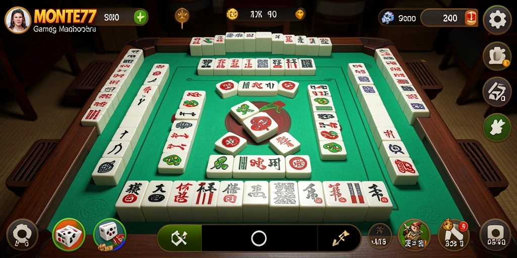 Tampilan gameplay <strong>MONTE77</strong> yang penuh warna dan seru di layar permainan.