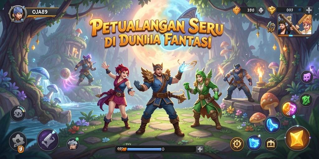 Tampilan gameplay OJA89 yang seru dan menantang di dunia fantasi.
