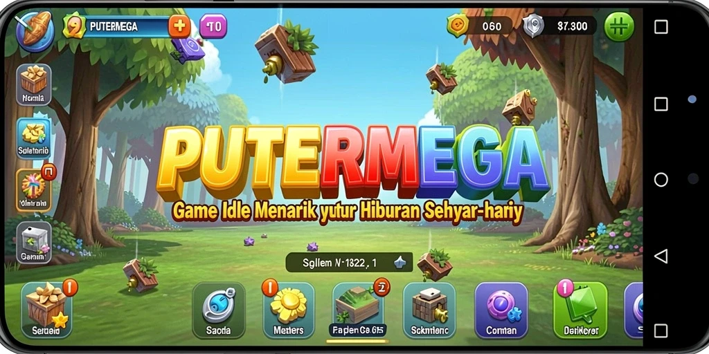 Tampilan screenshot PUTERMEGA menampilkan karakter yang aktif dalam gameplay Idle.