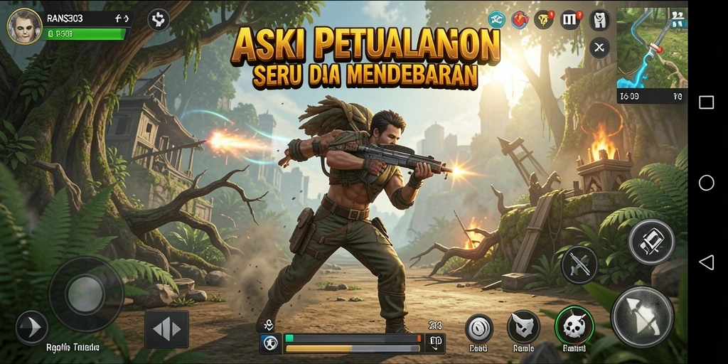 Tangkapan layar RANS303 yang menampilkan aksi seru dalam gameplay.