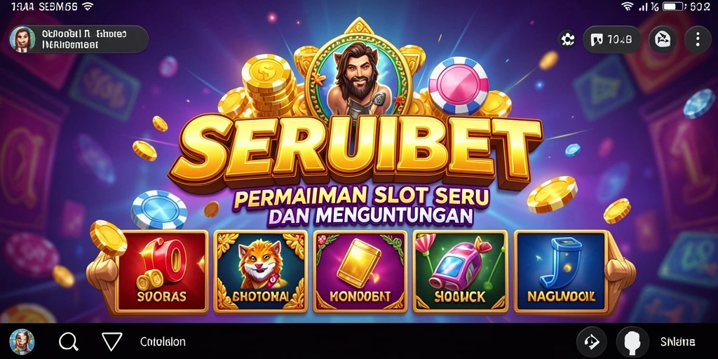 Tampilan penuh aksi dari permainan Slot di SERUBET.