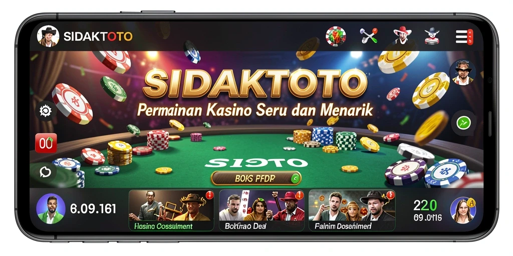 Tampilan gameplay yang seru di aplikasi SIDAKTOTO Casino.