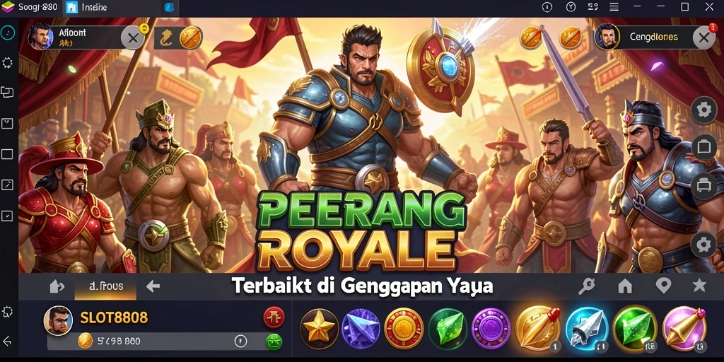 Screenshot dari gameplay SLOT8808 yang intens saat pertempuran terjadi.