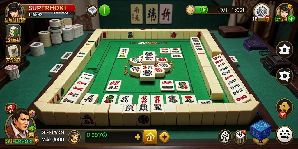 Tampilan gameplay SUPERHOKI yang menarik dan penuh warna.