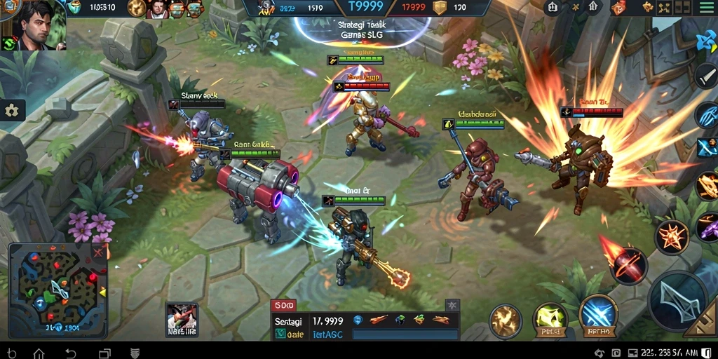 T9999 menunjukkan pertempuran strategis yang mendebarkan dalam gameplay.