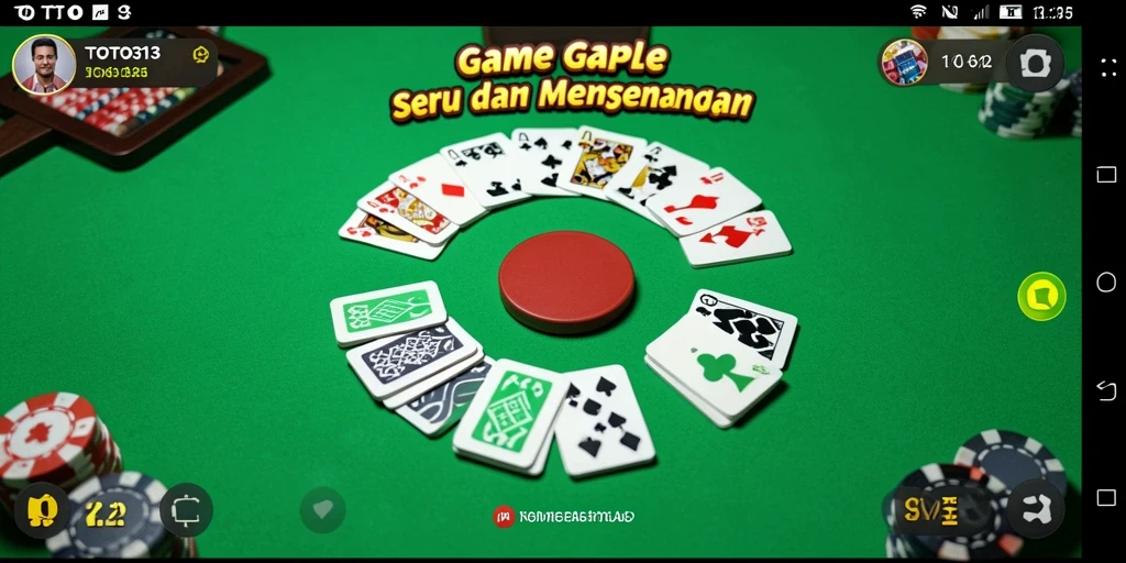 Tampilan gameplay Gaple yang menarik dan mengasyikkan.
