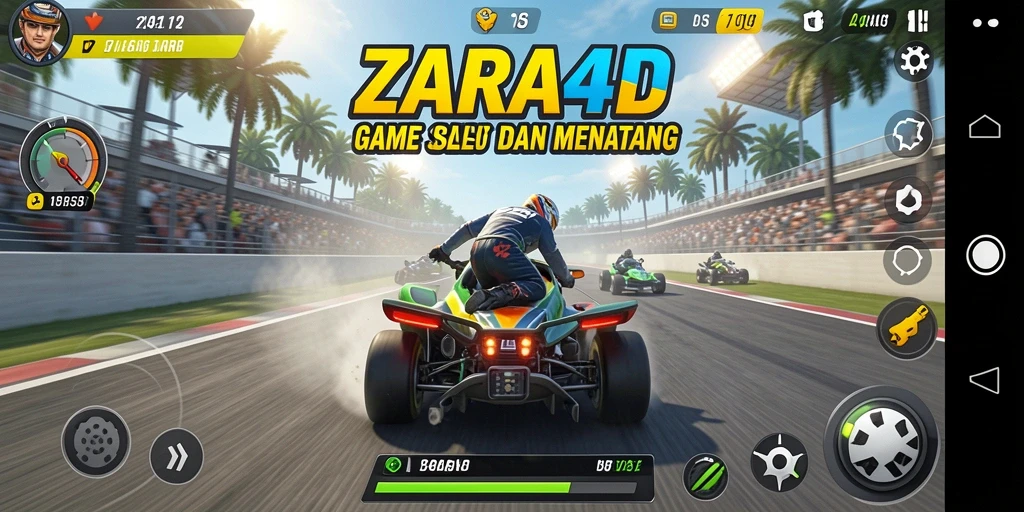 Screenshot ZARA4D yang menunjukkan aksi balapan mendebarkan.